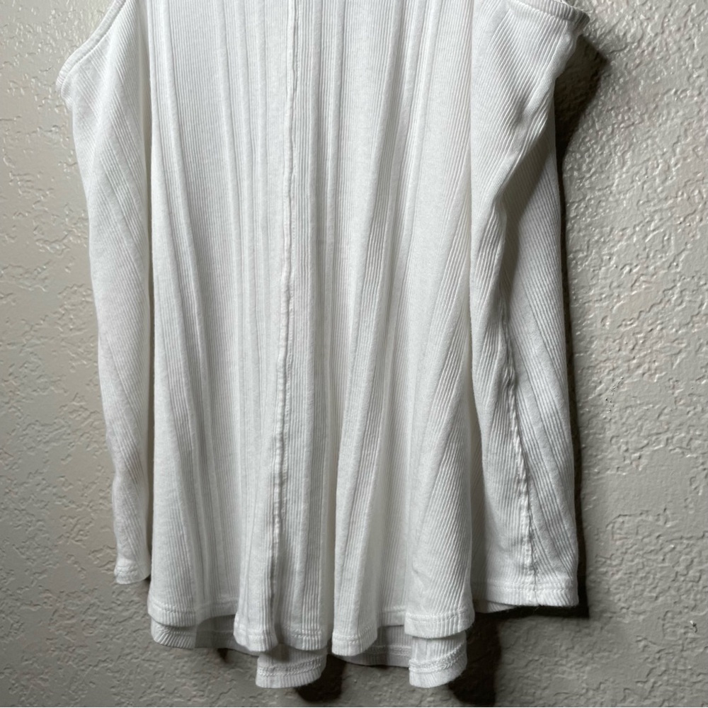 Free People White Ribbed Keyhole Tank Top - Picture 8 of 8